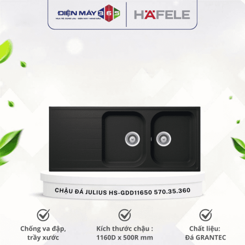 Chậu đá Hafele JULIUS HS-GDD11650 570.35.360