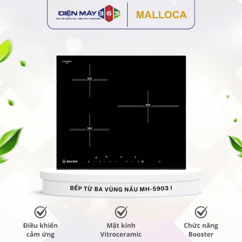 Bếp từ ba vùng nấu Malloca MH-5903 I