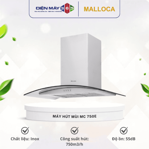Máy hút khói khử mùi áp tường MALLOCA MC 750E
