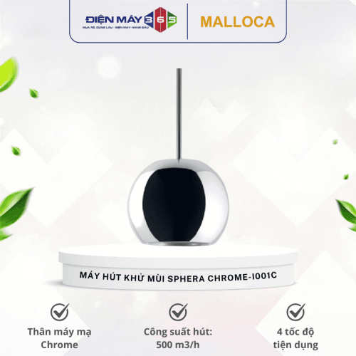 Máy hút khử mùi đảo MALLOCA Sphera chrome-I001C