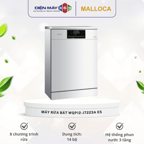 Máy rửa bát Malloca WQP12-J7223A E5
