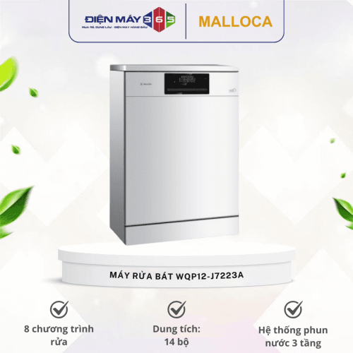 Máy rửa bát Malloca WQP12-J7223A