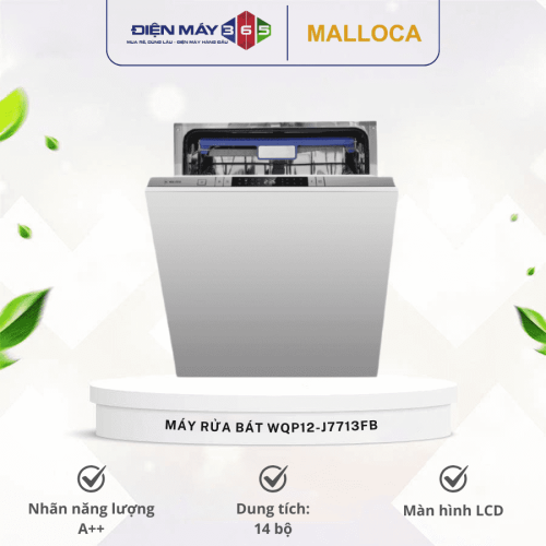 Máy rửa bát Malloca WQP12-J7713FB