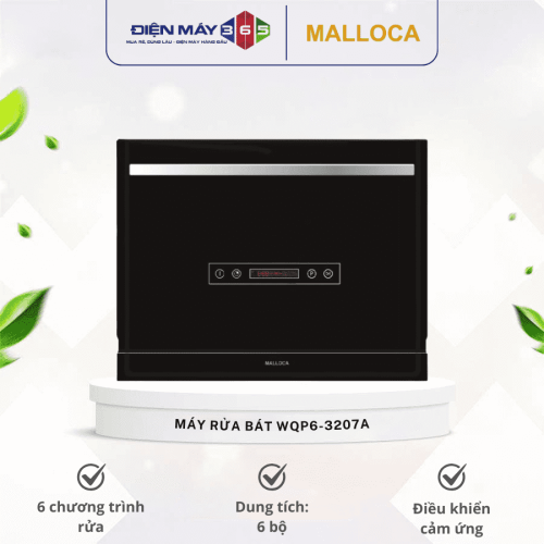 Máy rửa bát Malloca WQP6-3207A