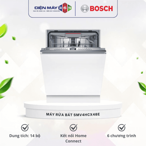 Máy rửa bát âm toàn phần Bosch SMV4HCX48E