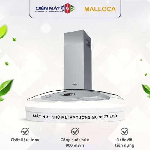 Máy hút khử mùi áp tường MALLOCA MC 9077 LCD