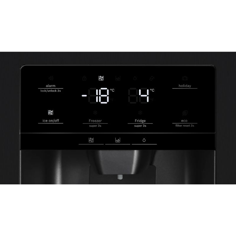 Tủ lạnh Side By Side Bosch KAD93ABEP series 6 4 Bảng điều khiển Tủ lạnh Side By Side Bosch KAD93ABEP