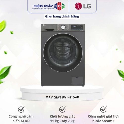 Máy giặt sấy LG giặt 11 kg – sấy 7 kg FV1411D4B