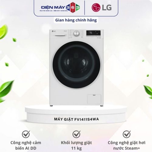 Máy Giặt LG Inverter 11 Kg FV1411S4WA cửa trước