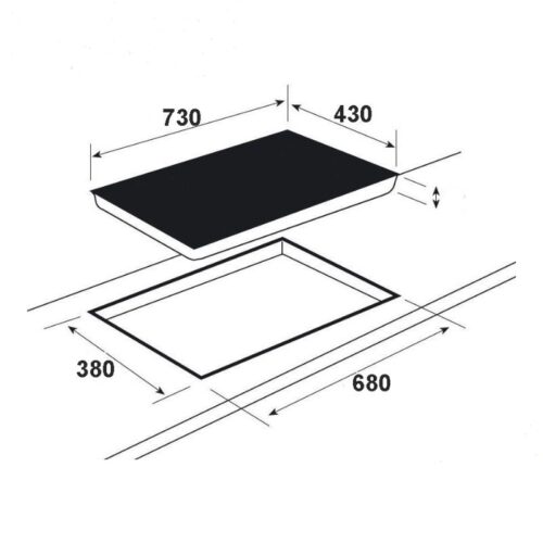Bếp từ Faster FS 825I 6 Kích thước bếp từ Faster FS 825I