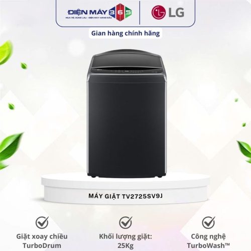 Máy Giặt LG Inverter 25 Kg TV2725SV9J cửa trên