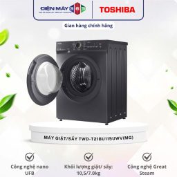 Máy Giặt Sấy Toshiba Inverter Giặt 10.5 Kg - Sấy 7 Kg TWD-T21BU115UWV(MG)