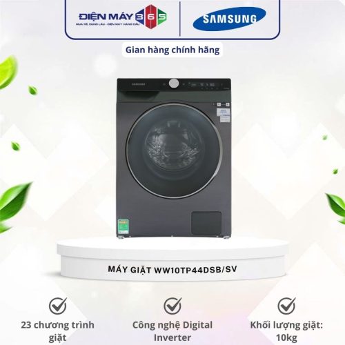 Máy Giặt Samsung Inverter AI 10 Kg WW10TP44DSB/SV cửa trước
