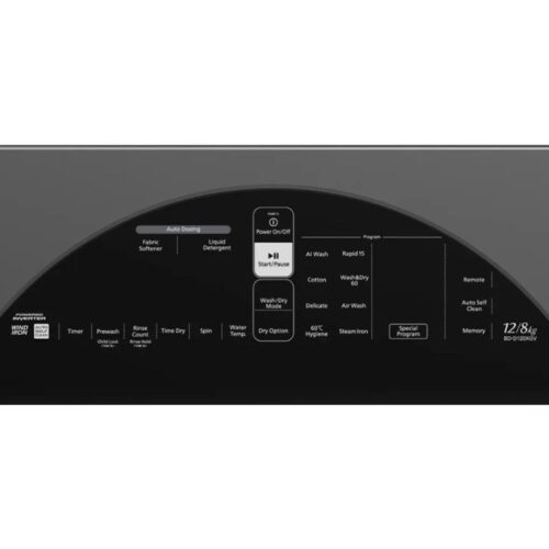 Bảng điều khiển máy Giặt Sấy Hitachi Inverter Giặt 12 Kg - Sấy 8 Kg BD-D120XGV MAG