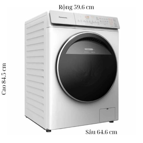 Kích thước máy Giặt Sấy Panasonic Inverter Giặt 10.5 Kg - Sấy 2 Kg NA-V105FC1WV