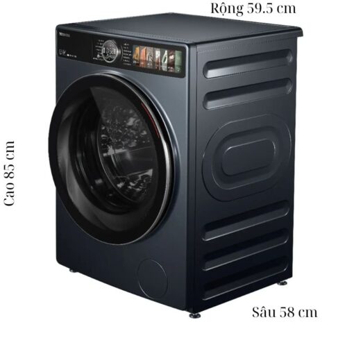 Kích thước máy Giặt Sấy Toshiba Inverter Giặt 10.5 Kg - Sấy 7 Kg TWD-T27BZP115MWV(MG)