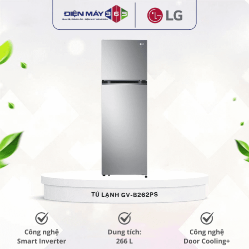 Tủ Lạnh 2 cánh Inverter 266 Lít LG GV-B262PS