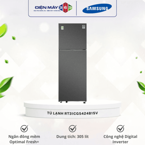 Tủ Lạnh 2 cánh Inverter 305 Lít Samsung RT31CG5424B1SV