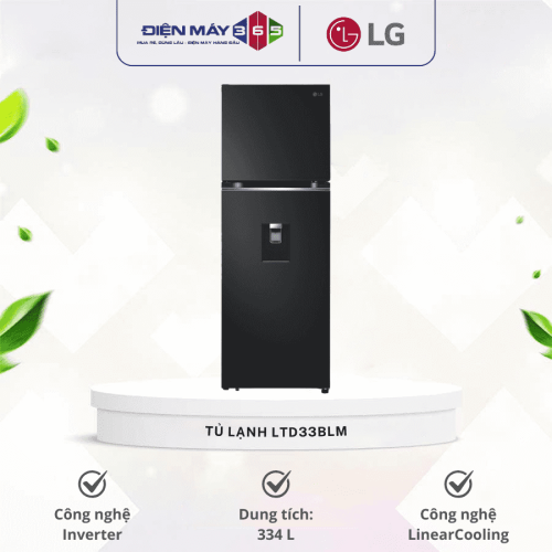 Tủ lạnh 2 cánh Inverter 334 lít LG LTD33BLM