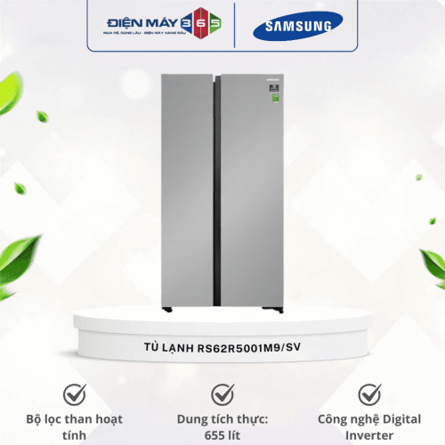 Tủ Lạnh 2 cánh side by side Inverter 680 Lít Samsung RS62R5001M9/SV
