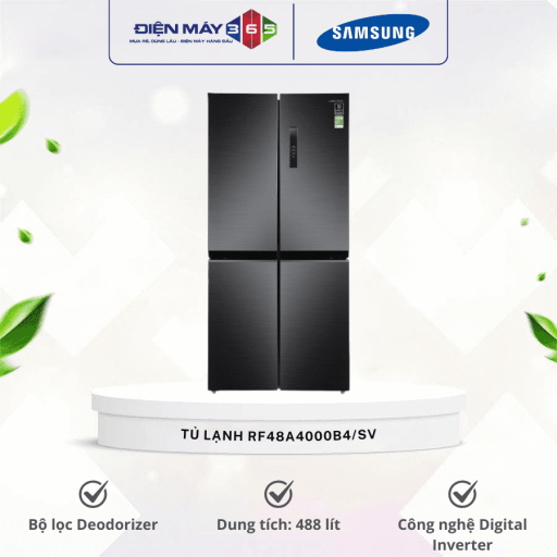 tu lanh 4 canh multi door 488 lit samsung rf48a4000b4 sv optimized