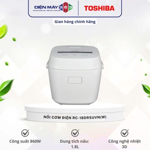 Nồi cơm điện tử Toshiba 1.8 lít RC-18DR5UVN(W)