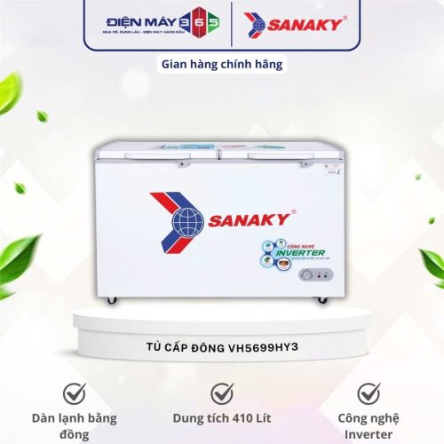 Tủ đông Sanaky Inverter 410 lít VH5699HY3