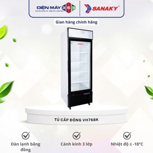 Tủ đông đứng Sanaky VH-768K 590 lít